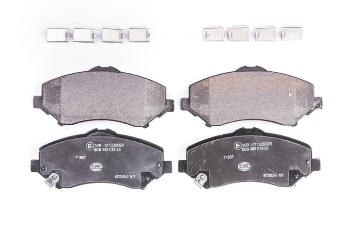 HELLA PAGID 8DB 355 014-231 Bremsbelagsatz - T1807 - Dicke/Stärke: 17.5mm - Bremssystem: Bosch - mit