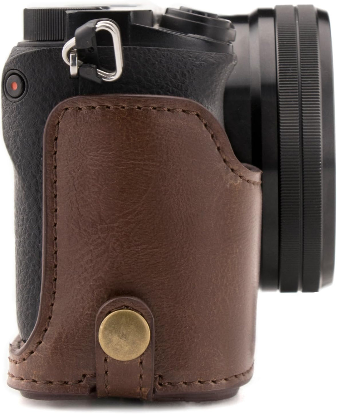 MegaGear Sony Alpha A6300, A6000 (16-50 mm) Ever Ready Leder Kamera-Case mit Trageriemen und Batteri