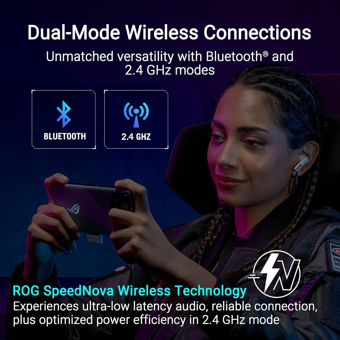 ASUS ROG Cetra True Wireless SpeedNova Black RGB In-Ear Gaming Kopfhörer (ROG SpeedNova Wireless-Tec