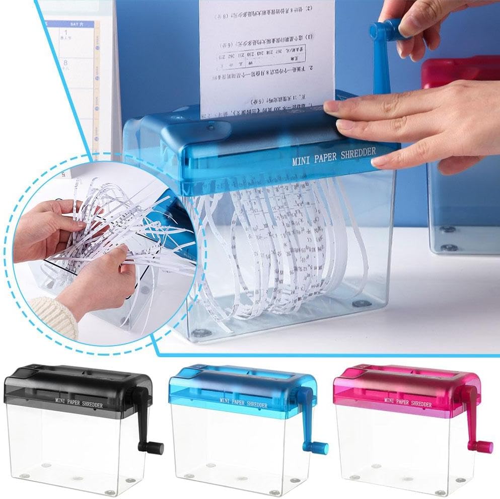 Handgefertigter Manueller Papierzerkleinerer, A4-Dokumente, tragbarer Mini-Schnitte für Heim- und Bü