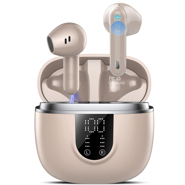 Bluetooth Kopfhörer, Kopfhörer Kabellos Bluetooth 5.4, Hi-Fi Sound in-Ear-Kopfhörer mit ENC Noise Ca