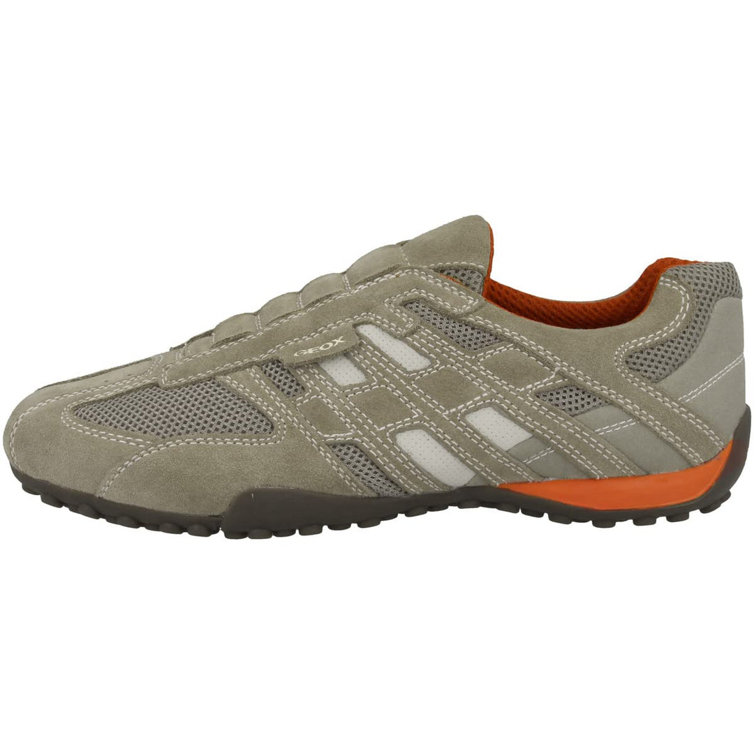 Geox Jungen Uomo Snake L Sneakers 39 EU Beige Dk Orange, 39 EU Beige Dk Orange