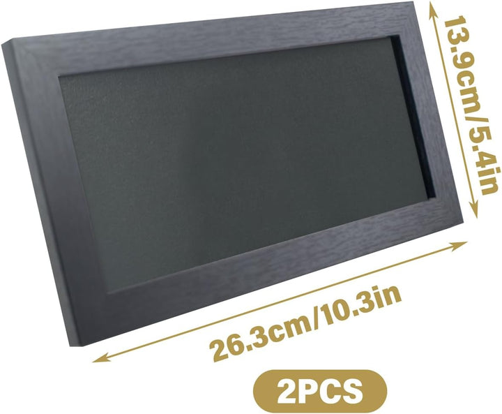 2 Stück Dollarschein Rahmen schwarzer Dollarscheinrahmen mit MatteTisch Bilderrahmen Vitrine für Gel