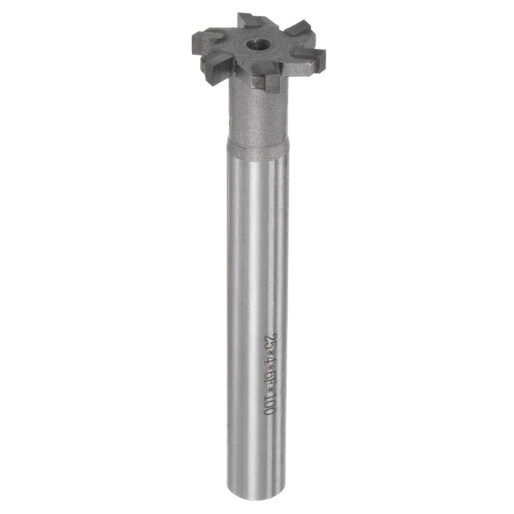 sourcing map 6 Flöten T-Nutfräser 4mm Tiefe 25mm Schnittdurchmesser 12mm Edelstahl Kupfer Aluminium