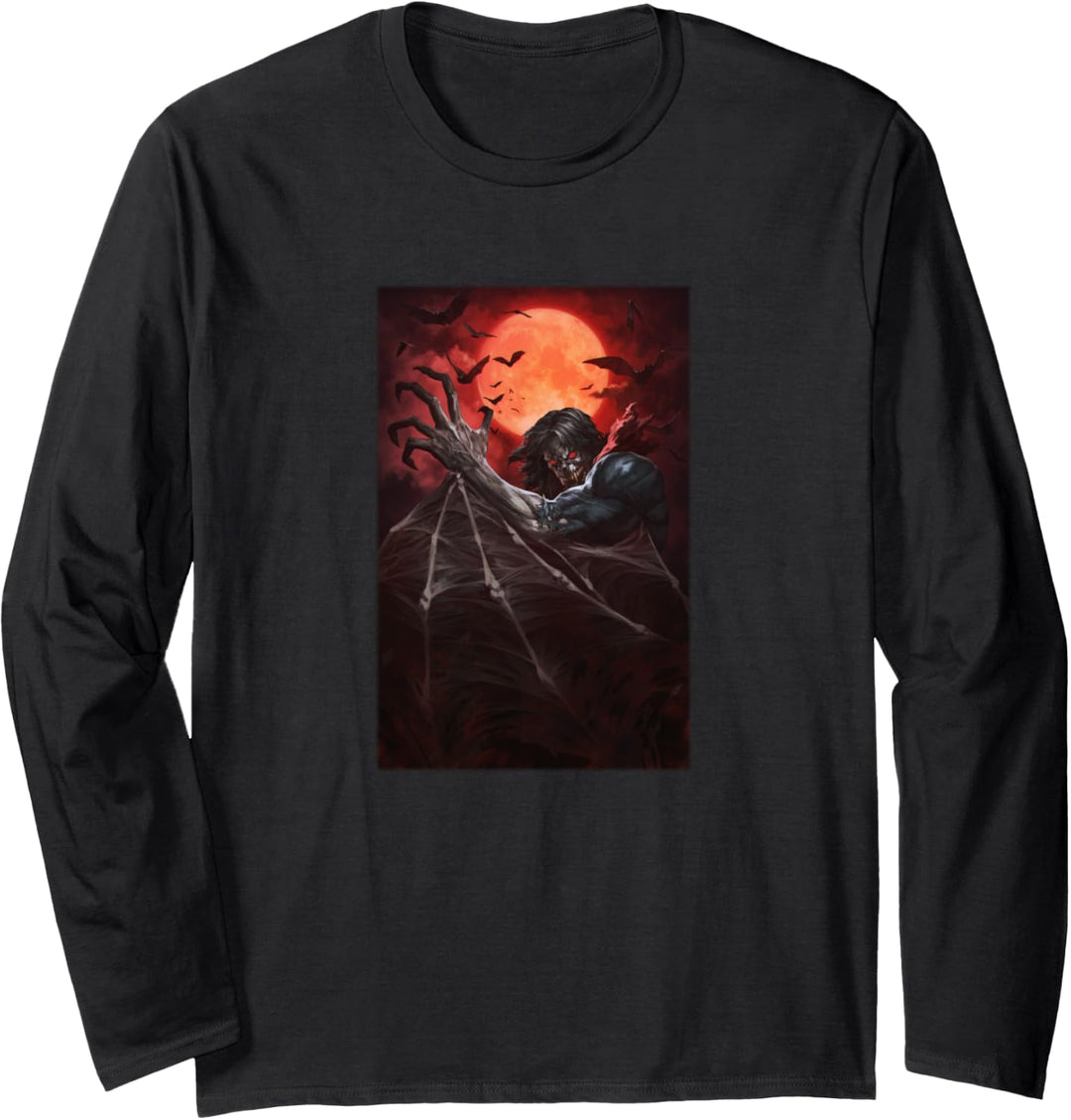 Marvel Morbius Painted Portrait Langarmshirt