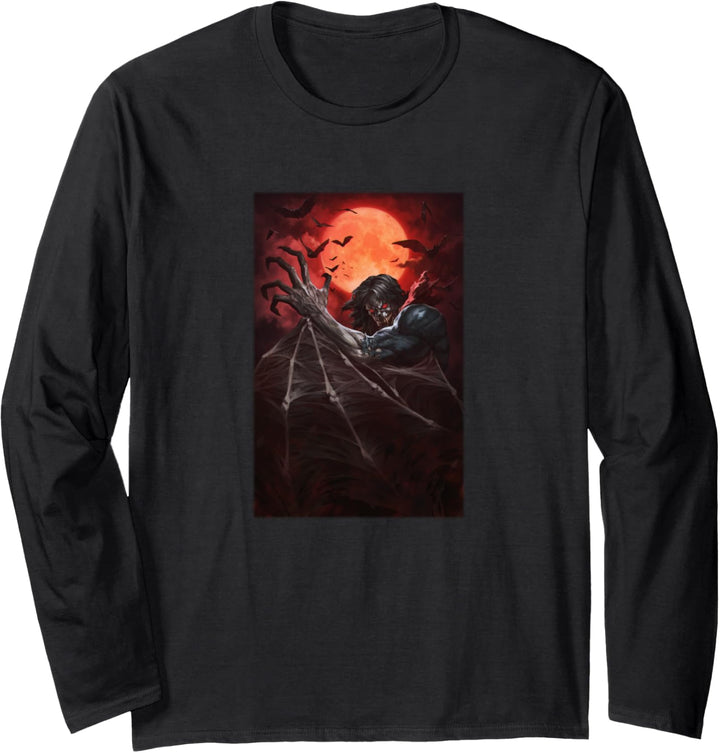 Marvel Morbius Painted Portrait Langarmshirt
