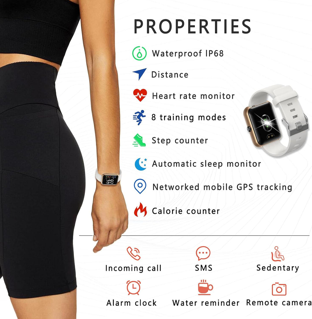 SUPBRO Smartwatch Fitness Armband Tracker 1,3" Herzfrequenzmessungen Schlafüberwachung Smartphone-Be