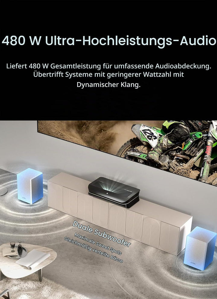 AWOL VISION ThunderBeat 4.1.2 kabelloses Heimkino-Soundsystem, Surround-Sound-System mit Zwei 120-W-