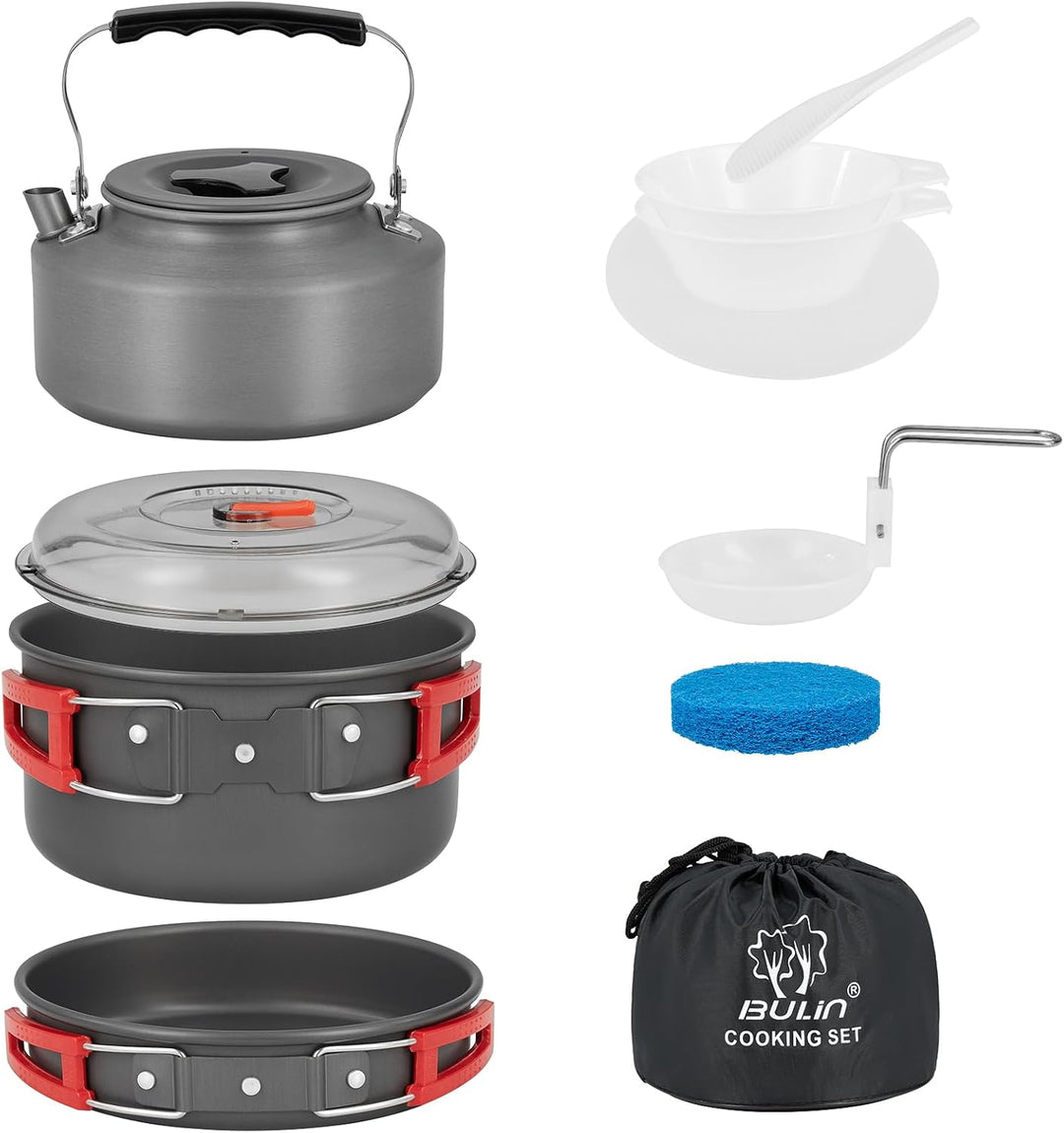 Bulin Camping Kochgeschirr Outdoor Ausrüstung Camping Topf 1-4 Personen Wandern Rucksackreisen Gear