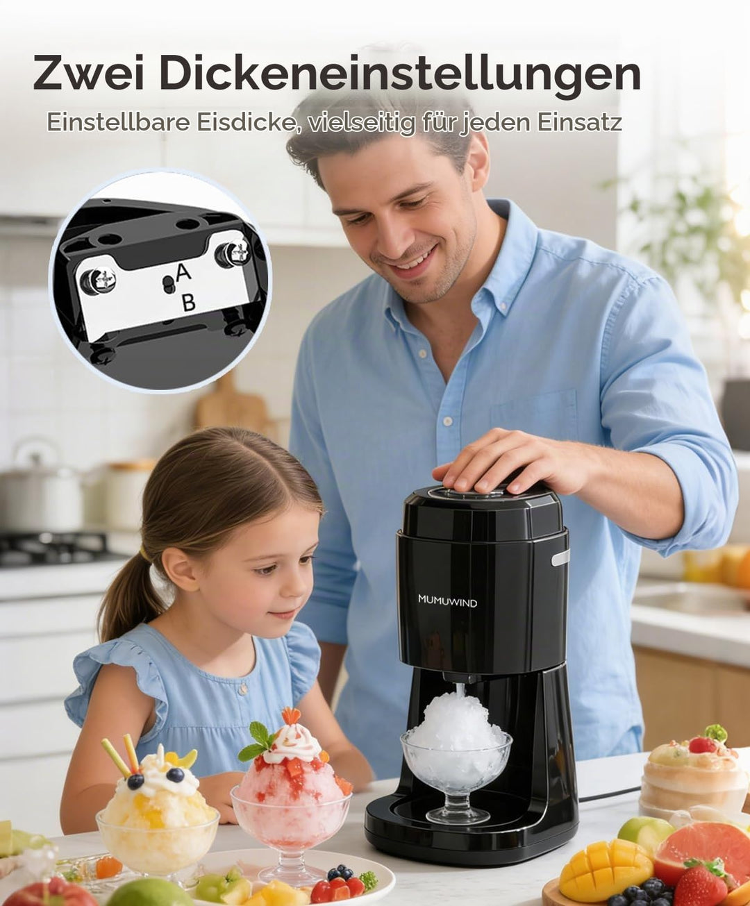 Slushy Maker Ice Shaver, ice crusher, slush-ijsmachine, Elektrische crushed ice maker is geschikt vo