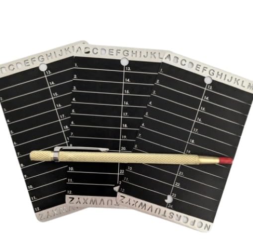 3X Crypto Cold Wallet aus rostfreiem Stahl - Komplett-Set (3 Platten, 1 Stift, 1x Schrauben) - Hardw