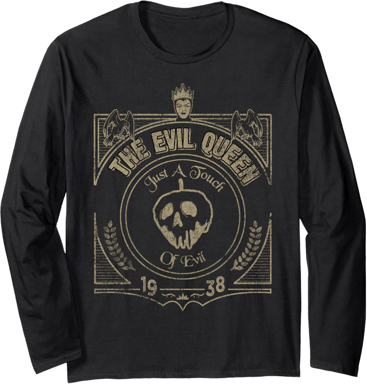 Disney Snow White Evil Queen Just A Touch Of Evil Apple Logo Langarmshirt