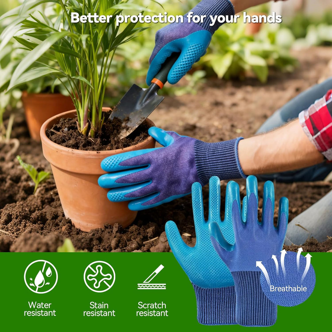 auvstar Gartenwerkzeug Set,7 Stück Gartengeräte,Gartenwerkzeuge Rost Gartenarbeit Set mit Dauerhafte