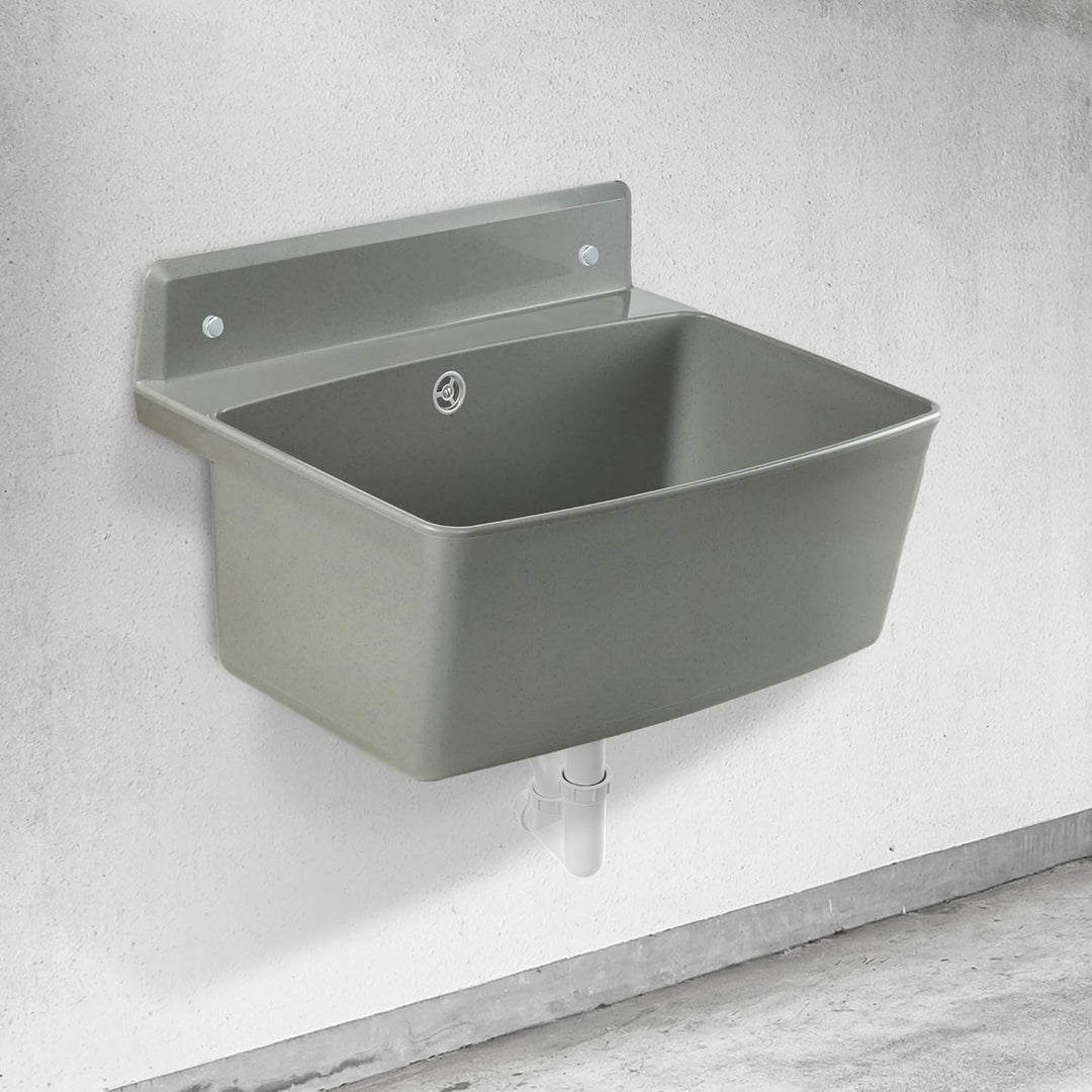 gospo Gartenwaschbecken, 55x42x22.5cm Haushaltsbecken aus hochqualitativem Polystyrol, Ausgussbecken