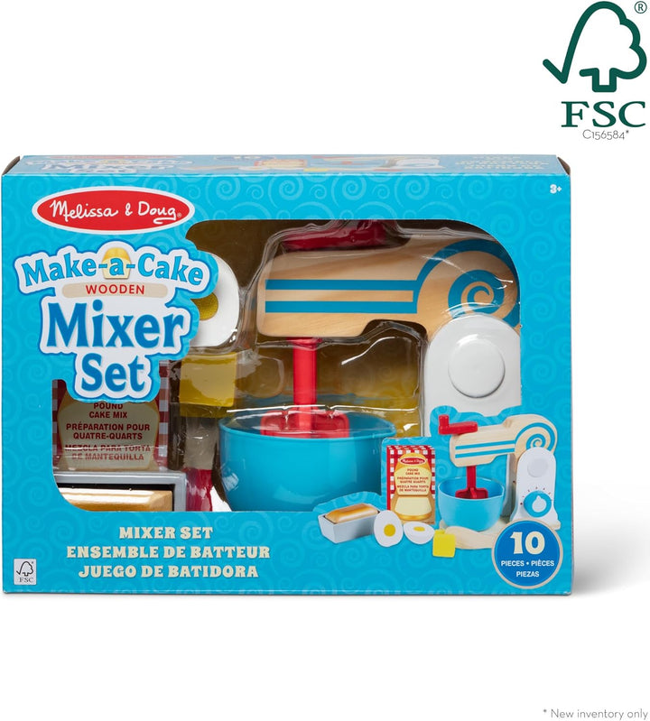 Melissa & Doug Kuchenmixer-Set aus Holz Mit nummeriertem Rad | Rollenspiel Spielzeug | Essen für Kin