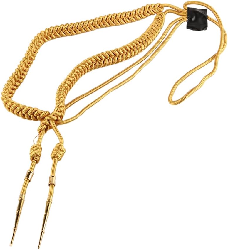 Namvo Goldene Schulterklappen, Aiguillette, geflochtene Schulterkordel, Abzeichen für Uniform, Cospl