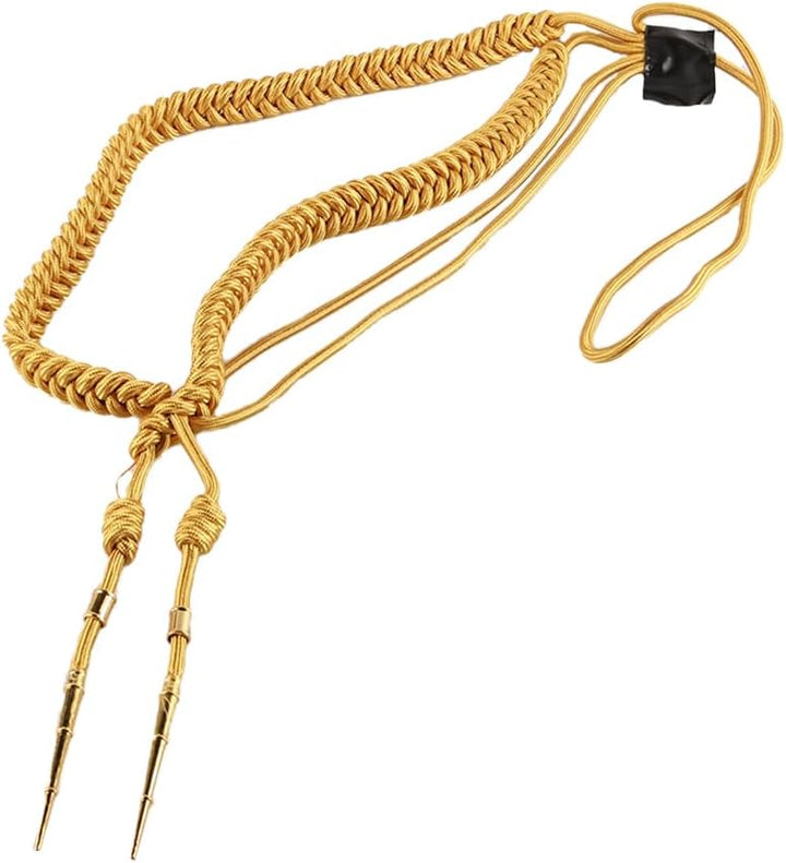 Namvo Goldene Schulterklappen, Aiguillette, geflochtene Schulterkordel, Abzeichen für Uniform, Cospl