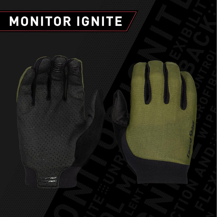 Lizard Skins Unisex Monitor Ignite-Large Black-New22 Clothes-Gloves, Jet Black, L