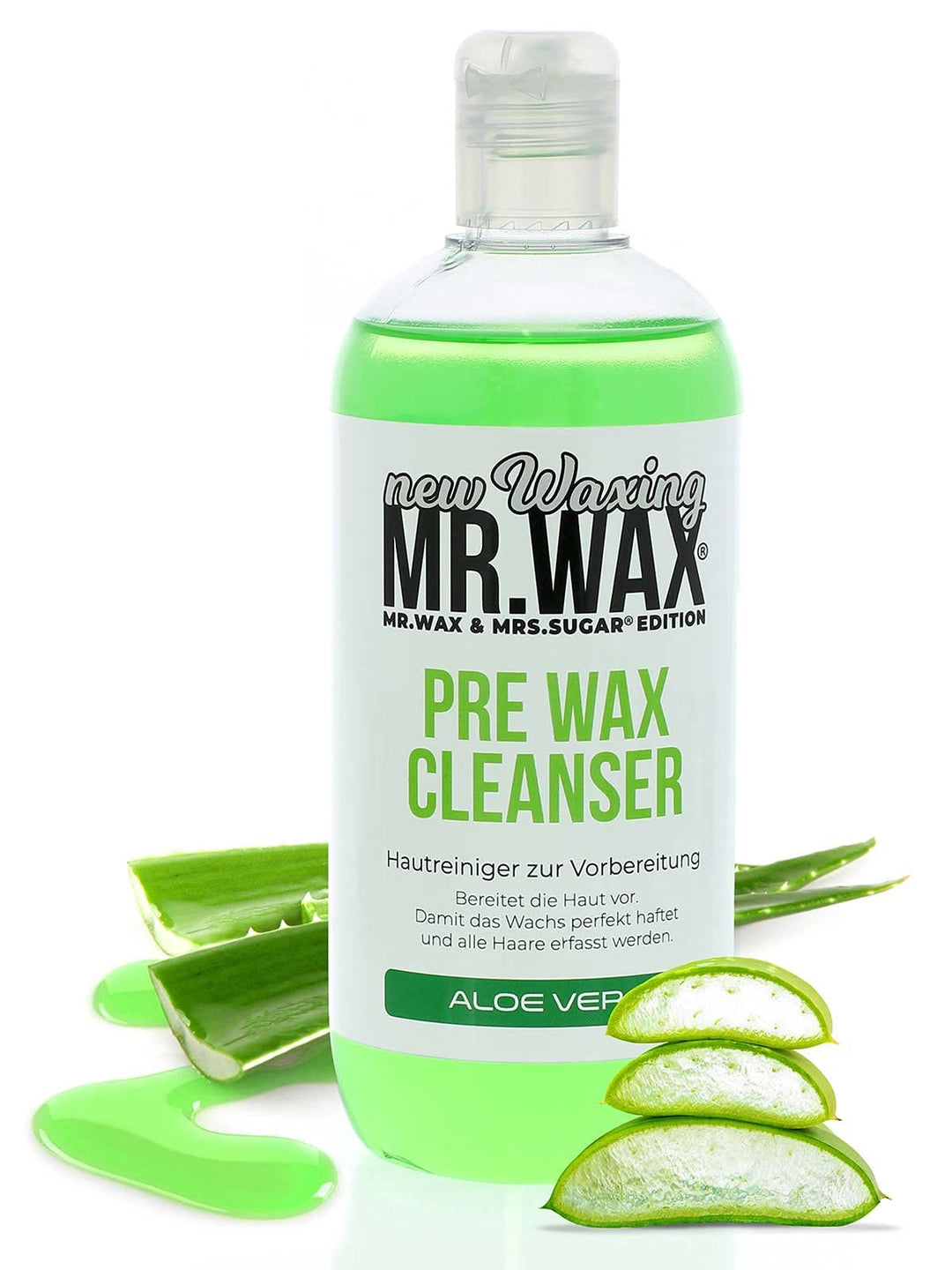 Mr. Wax Pre Wax Hautreiniger Aloe Vera, Wachs Vorbehandlung, 500ml 500 ml 1er Pack, 500 ml 1er Pack