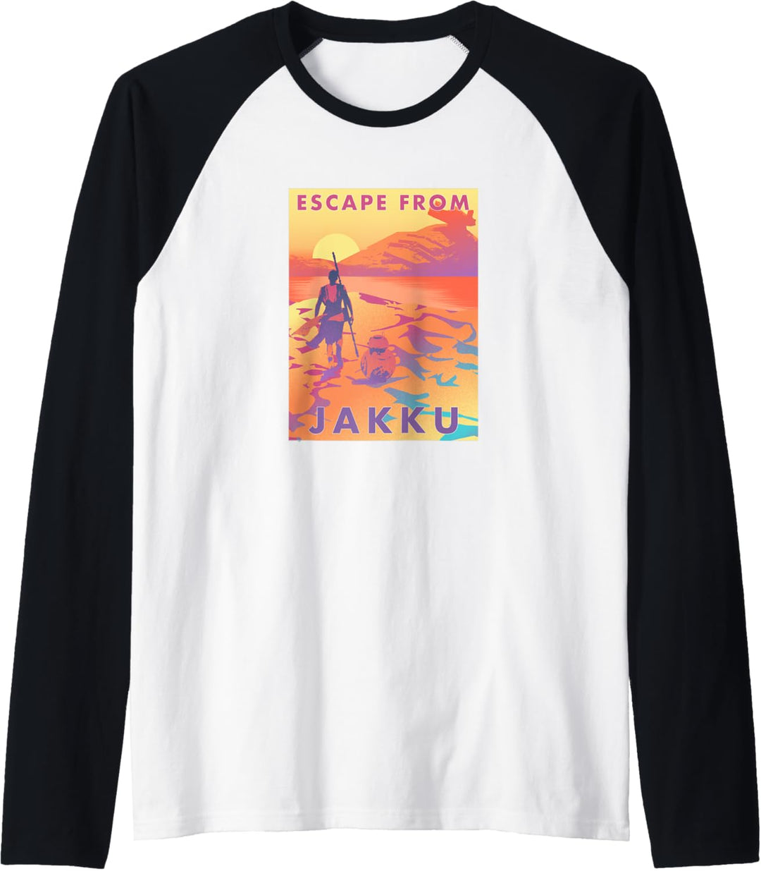 Star Wars Rey Escape From Jakku Poster Raglan