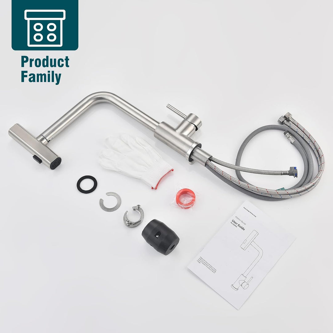 HOMELODY Wasserhahn Küche, Küchenarmatur Ausziehbar mit 3 Strahlarten, Spültischarmatur mit Brause,