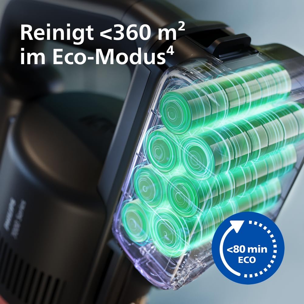 Philips Akkustaubsauger 7000 Series Pet, Überlegene Saugleistung, 80 Min. Laufzeit, Bodentypenerkenn