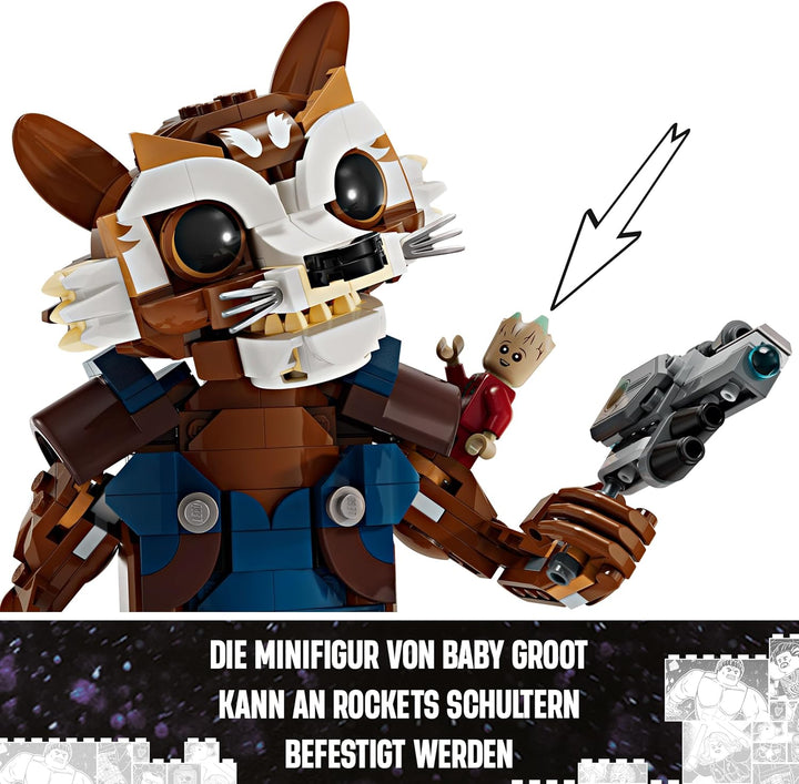 LEGO Marvel Rocket & Baby Groot, baubares Superhelden-Spielzeug für Kinder aus Marvel Studios' Guard