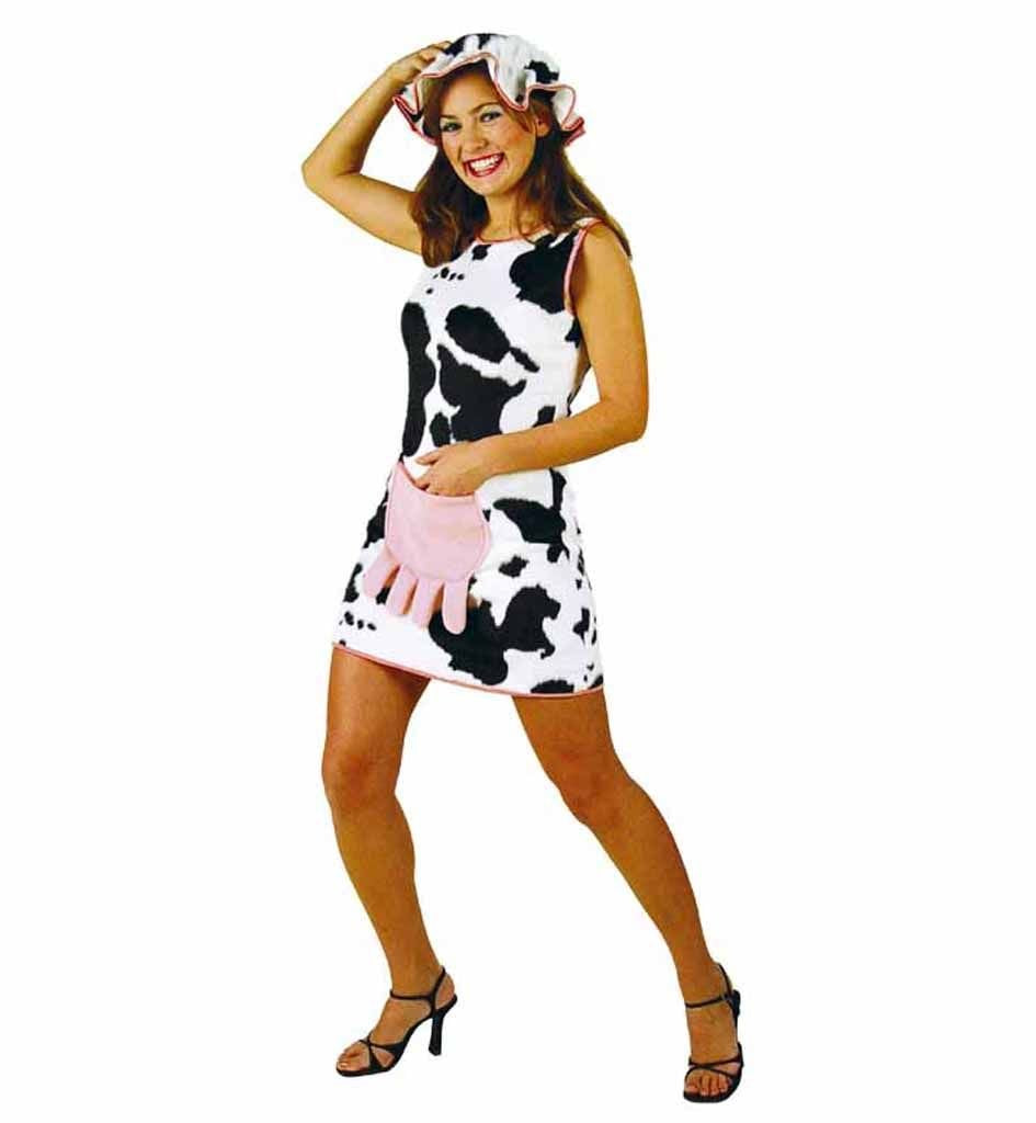 Halloween/- Karneval/- Fasching/- Junggesellenabschied/- Mottoparties - Milka - Kuh Elsa - Kleid - T
