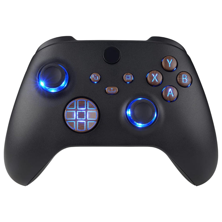eXtremeRate Leuchttasten LED Knöpfe für Xbox Series X/S Controller, DTF LED Kit Ersatz Tasten D-pad