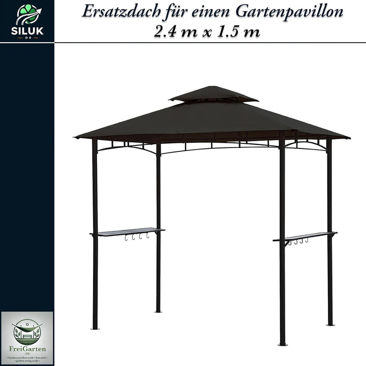 freigarten.de Ersatzdach für Pavillon Grill 2.4[m] x 1.5[m] Meter Sand Antik Pavillon Wasserdicht Ma