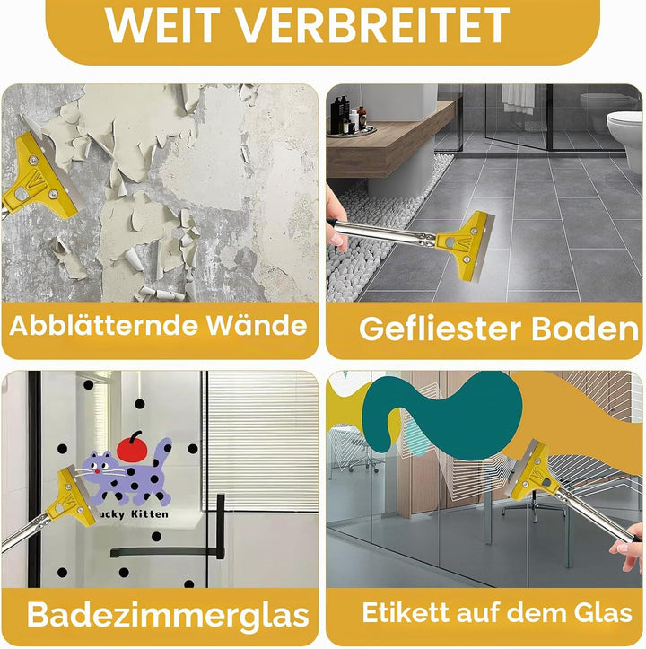 Tapetenentferner Set, 2 Stück Tapetenschaber mit 20 Ersatzklingen, Fensterschaber mit Gummigriff und