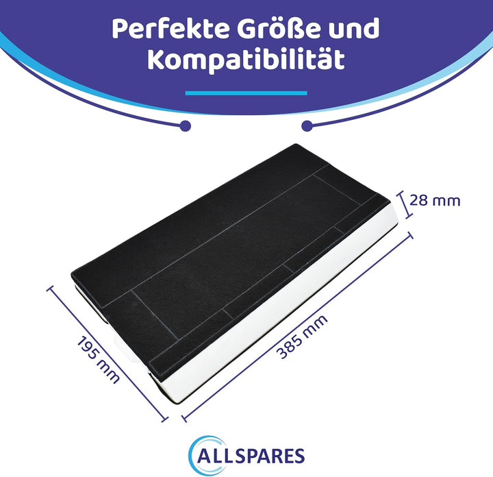 Geeignet für Bosch / Siemens / Neff Aktivkohlefilter von AllSpares 434229 / Z5102X1 / Z5144X1 / LZ45