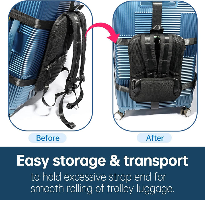 Hardcase/Carry On Trolley Gepäck Rucksack Umrüstsystem Verstellbarer Gurt