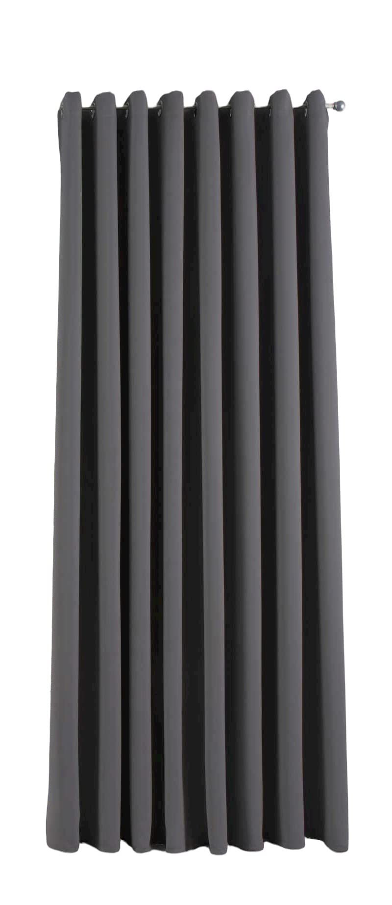 Gardinenbox Vorhang Blickdicht »Newyork« Dunkelgrau HxB 245x295 cm 1er-Pack Thermo-Gardine Verdunkel