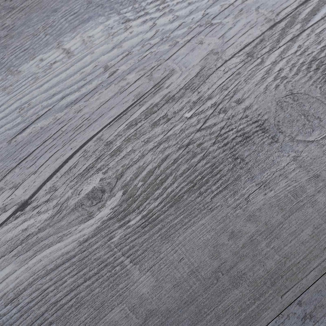 Bodenplanken PVC Mattes Holzgrau 2,51 m² 18 Stück selbstklebend rechteckig robust für Wohnzimmer Küc
