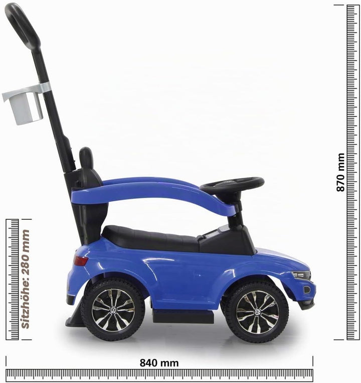 JAMARA 460462 Rutscher VW T-ROC 3in1-Kippschutz, Kofferraum, Schub-und Haltestange mit Lenkfunktion,