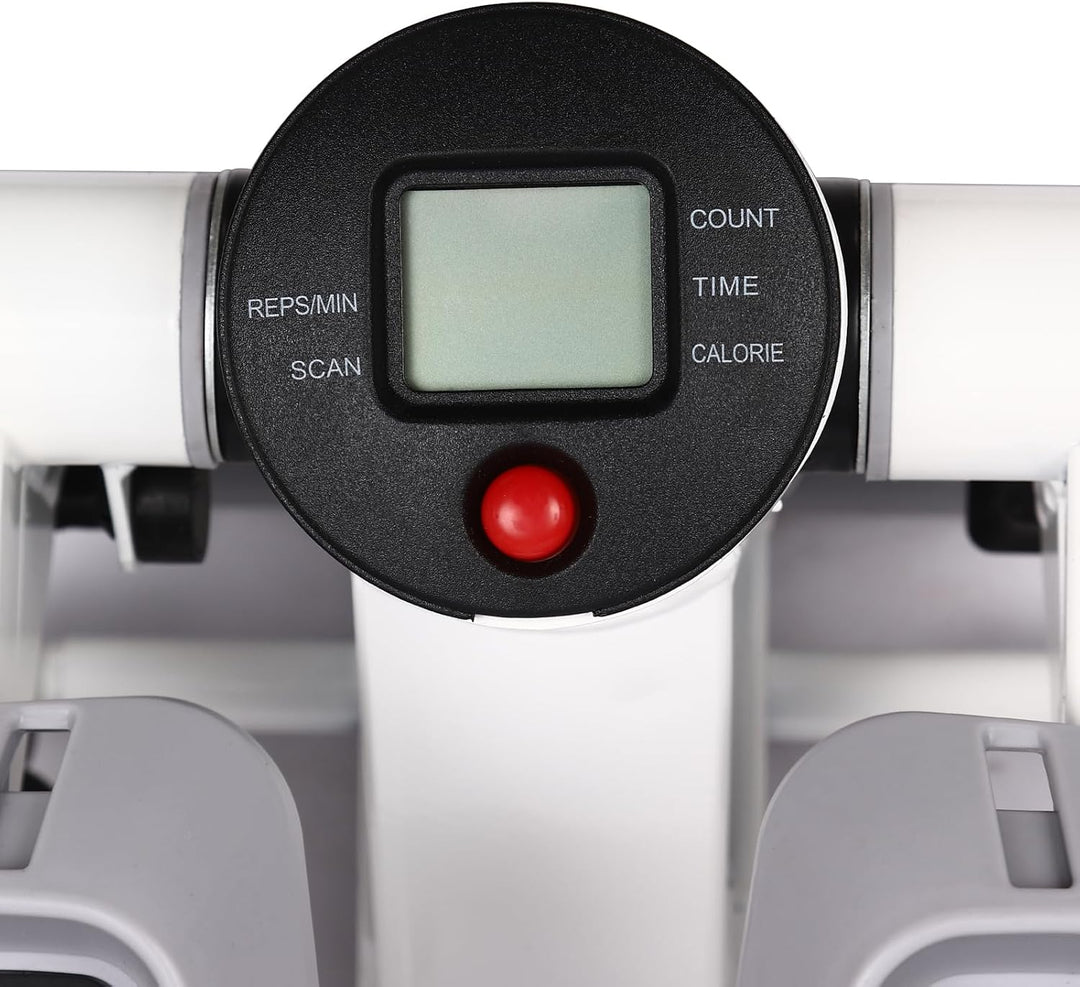 Mini Stepper mit Widerstandsbändern, Treppenstepper Swing Stepper 150kg Einstellbare Höhe LED-Displa