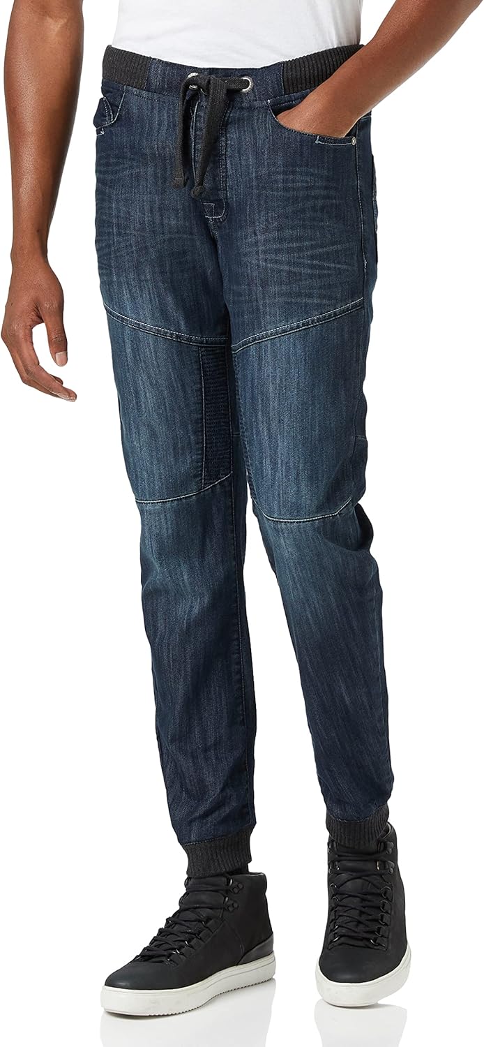 Enzo Herren Tapered Fit Jeans 32W / 32L Blau (Dark Stonewash Dark Stonewash), 32W / 32L Blau (Dark S