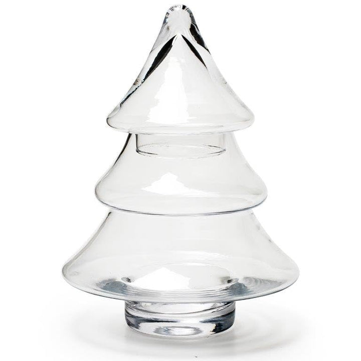 Annastore Dekoglas Tannenbaum H 26 cm zum Öffnen und Selbstbefüllen und Dekorieren - Gebäckschale Gl