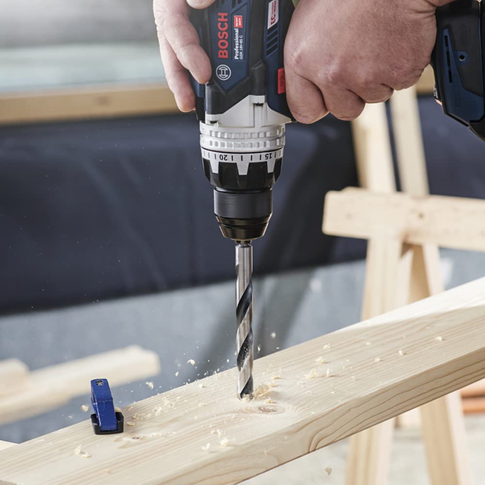 Bosch Professional 5 Stück HSS Spiralbohrer PointTeQ (für Metall, 10,1 x 87 x 133 mm, Zubehör Bohrsc