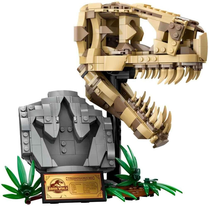 Lego Jurassic World Dinosaurier-Fossilien: T.-rex-Kopf, Dinosaurier-Spielzeug zum Bauen, Dino-Deko f