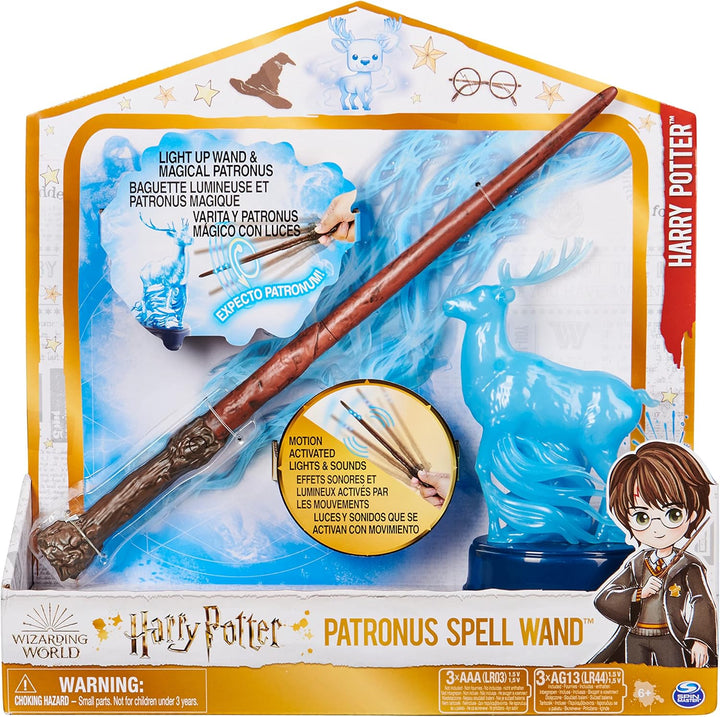 Wizarding World Harry Potter - Interaktiver Zauberstab von Harry Potter mit Patronus-Figur, Licht- u