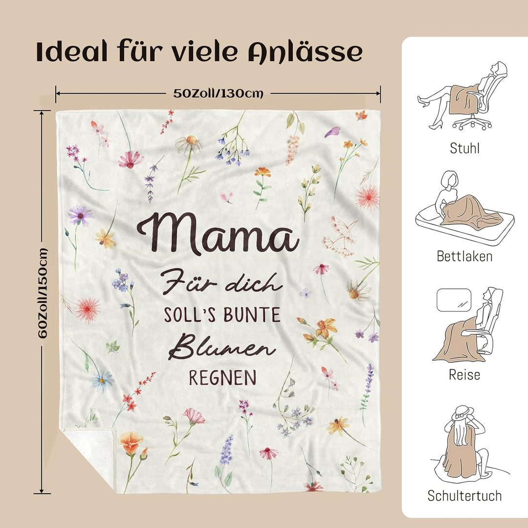Geburtstagsgeschenk für Mama, Mama Geschenke | Decken für Mama, Geschenk für Mutter von Tochter Sohn