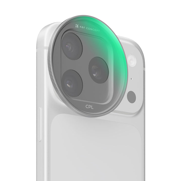 K&F CONCEPT FA301 Snap-On CPL Filter kompatibel mit iPhone 17 Pro Max/17 Pro, 9,5g extrem Leichter P