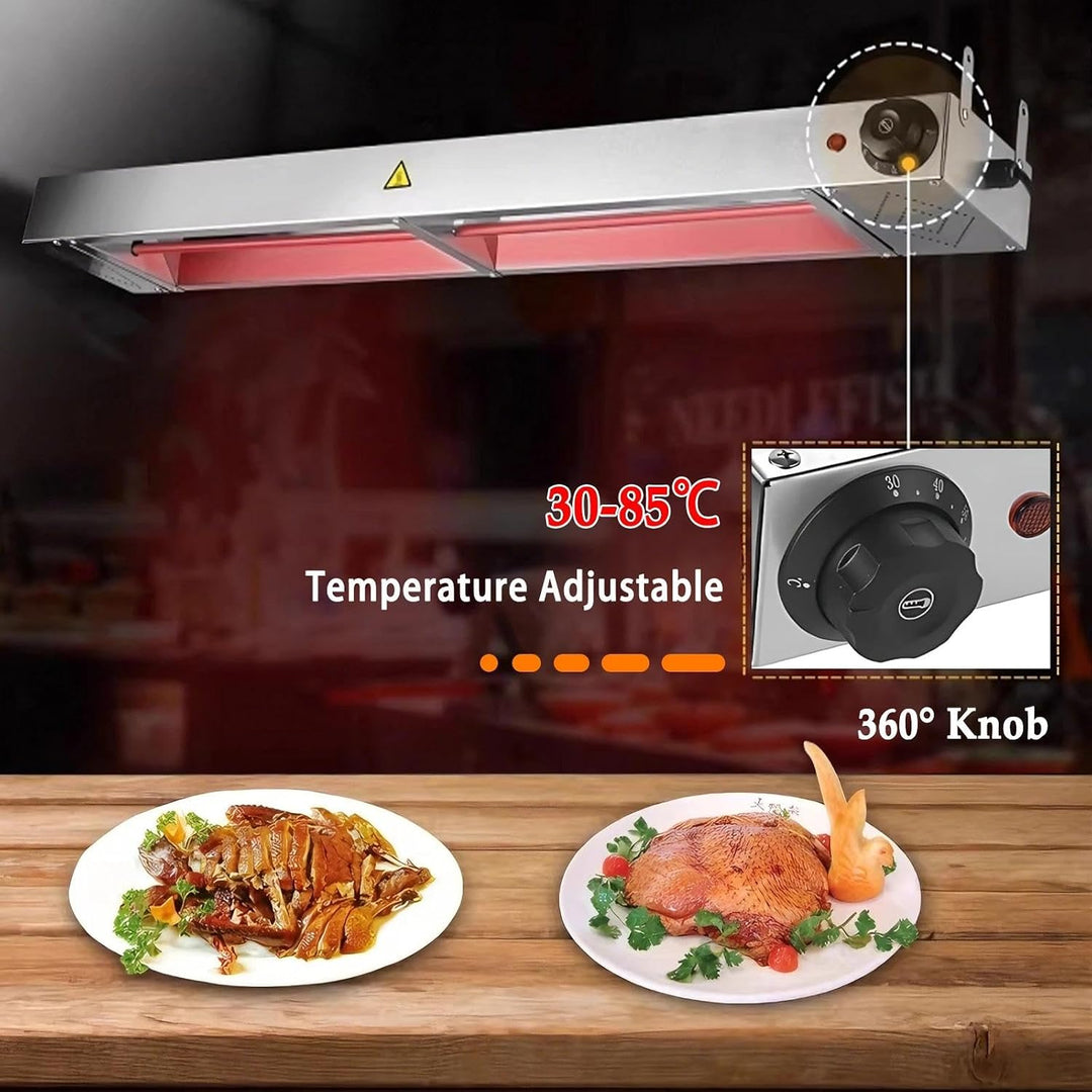 Edelstahl Lebensmittel Wärmelampe Küche Gastro (2Stück, 150cm) | Kommerzielle Speisenwärmer Lampe fü