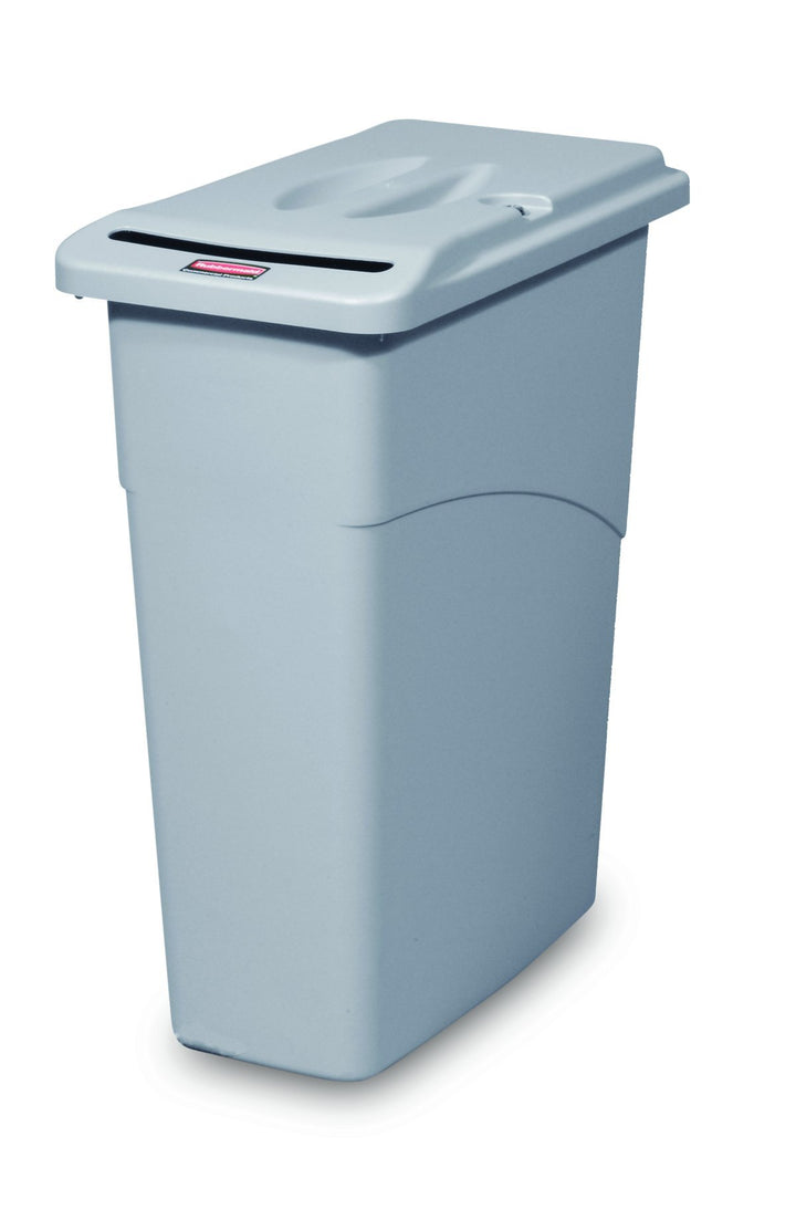 Rubbermaid Commercial Products FG9W1500LGRAY Slim Jim Abfall Confidential Combo, Grau Confidential 8