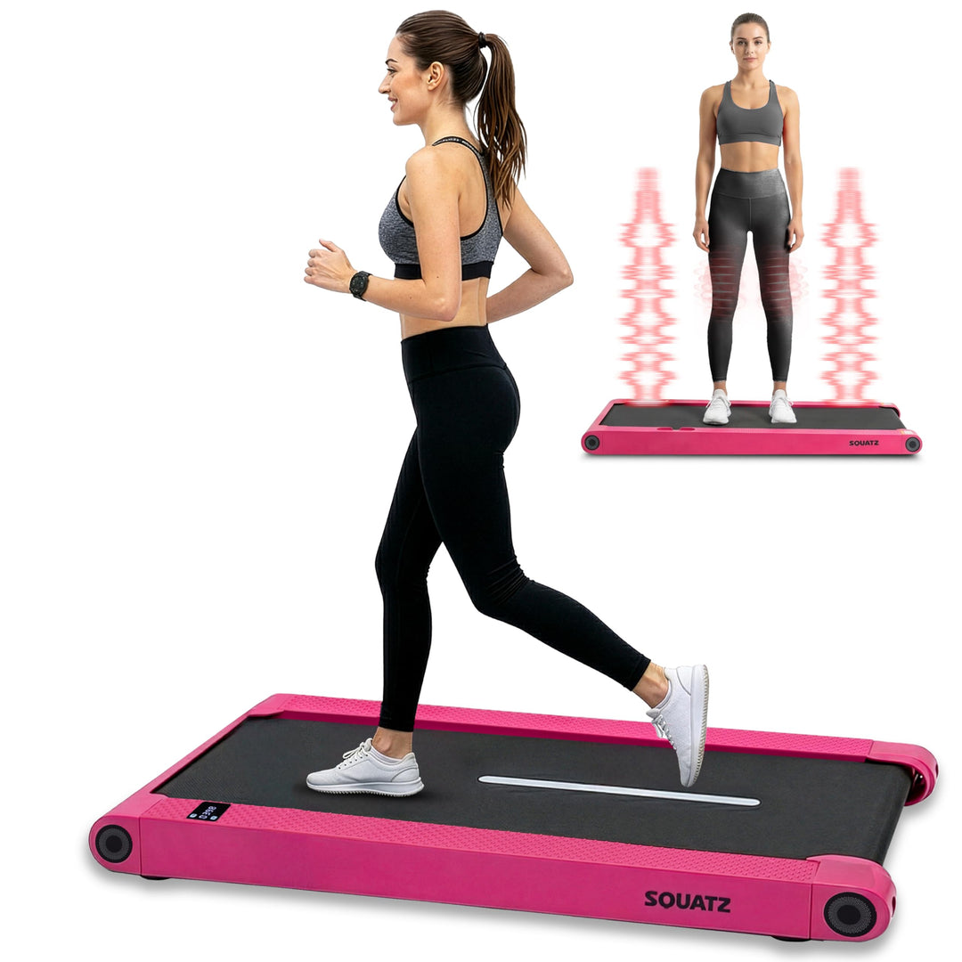 SQUATZ 2-in-1 Walking Pad Laufband, klappbar und platzsparend, ideal für Zuhause und Büro, unter Sch