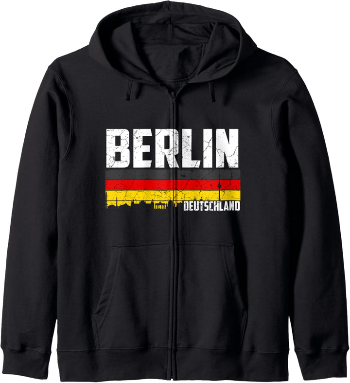 Mein Berlin Skyline Deutschland Heimat Stadt Souvenir Kapuzenjacke