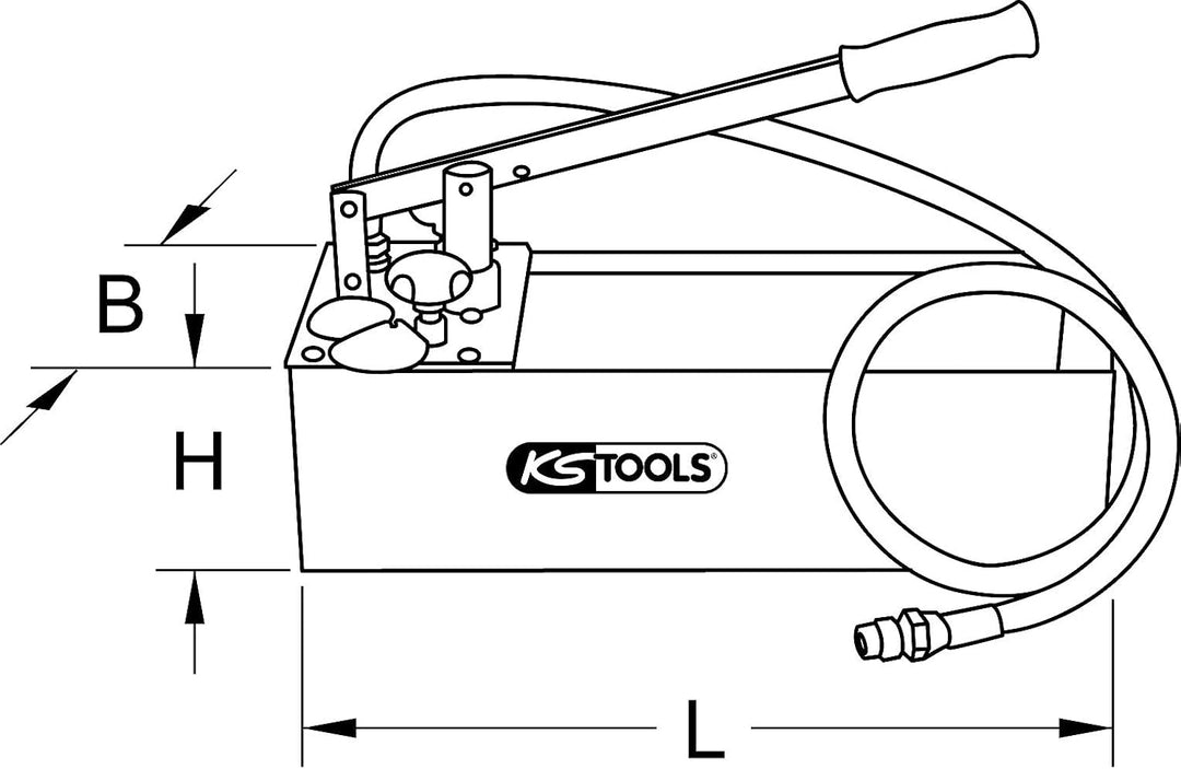 KS Tools 902.1004 Druck-Prüfpumpe, 12 Liter