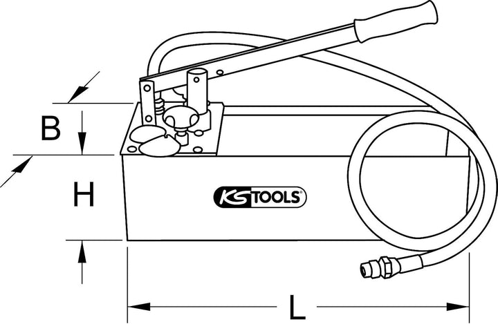 KS Tools 902.1004 Druck-Prüfpumpe, 12 Liter